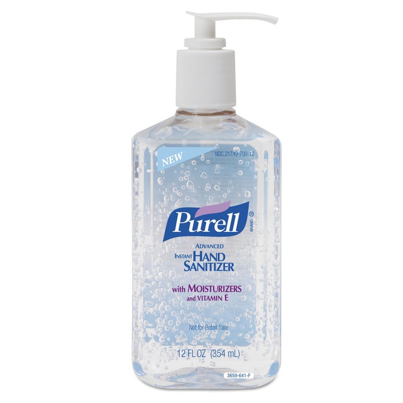 Gojo معقم اليدين الفوري المتقدم PURELL 365912EA، زجاجة مضخة سعة 12 أونصة - Image 1